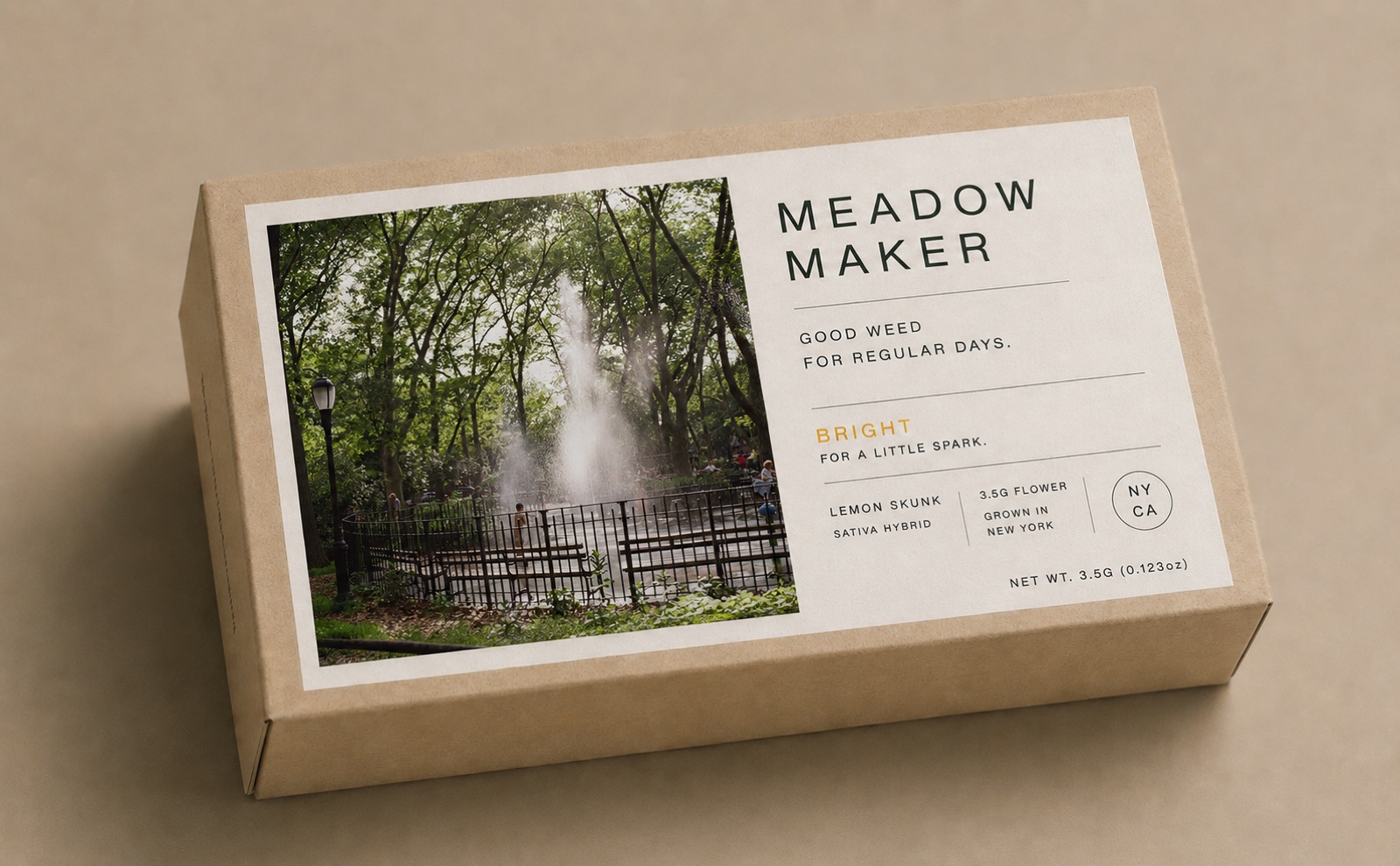 Meadow Maker box — park fountain