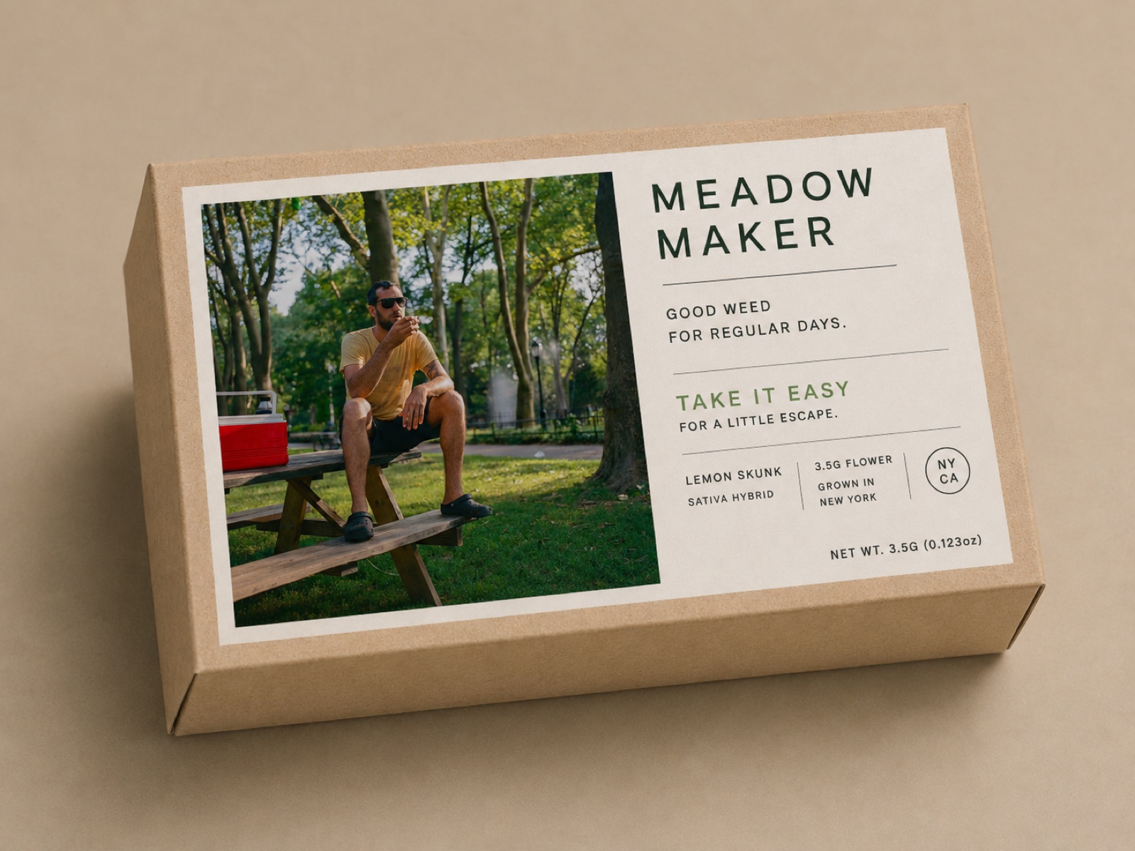 Meadow Maker box — picnic table in the park